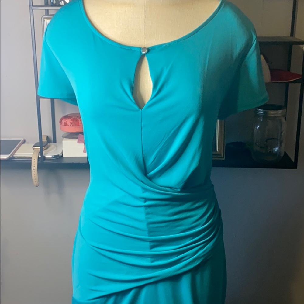 Eva Mendez NY&CO Teal Bodycon